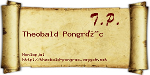 Theobald Pongrác névjegykártya